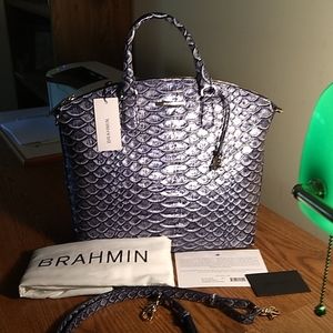 Brahmin NWT LARGE DUXBURY DENIM CRUZ